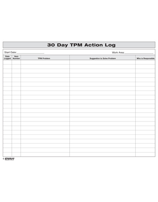 30 Day TPM Action Log - Enna.com