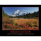 Dedication Motivational Poster - Mountain Lake