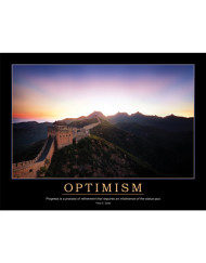 Optimism Poster - Epley Quote - Great Wall of China