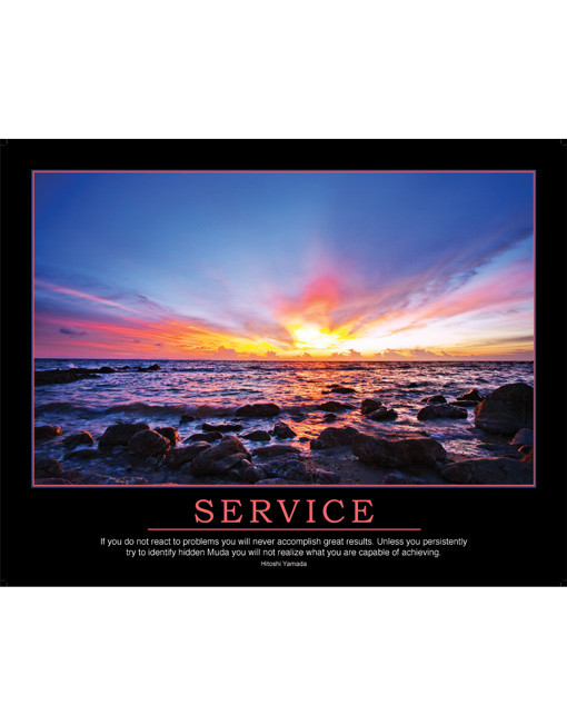 Service Poster - Hitoshi Yamada Quote - Hidden Muda