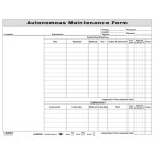 Autonomous Maintenance Form Example